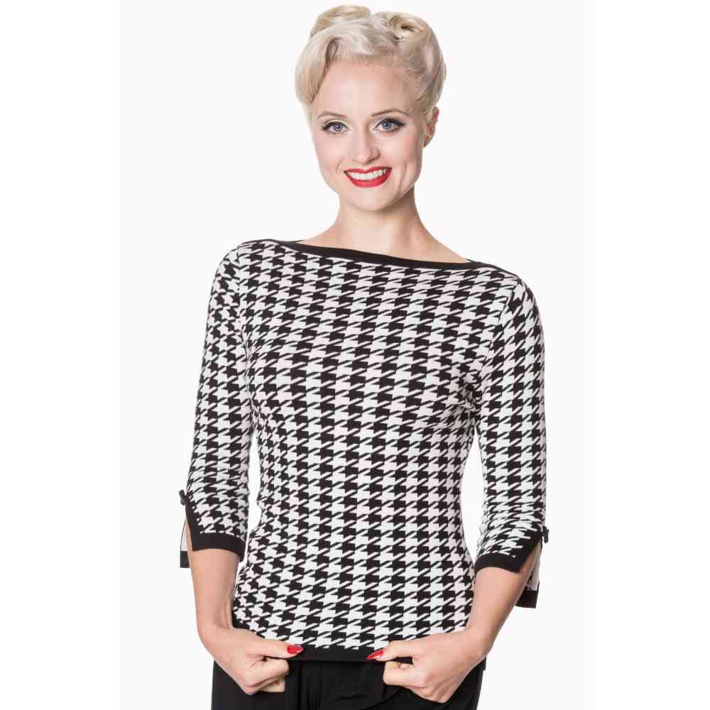Dancing Days - Izzy Longsleeve top - Zwart/Wit